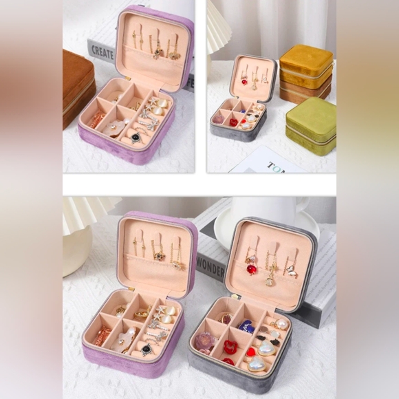 🆕 Violet Velvet Jewelry Box - Picture 2 of 8